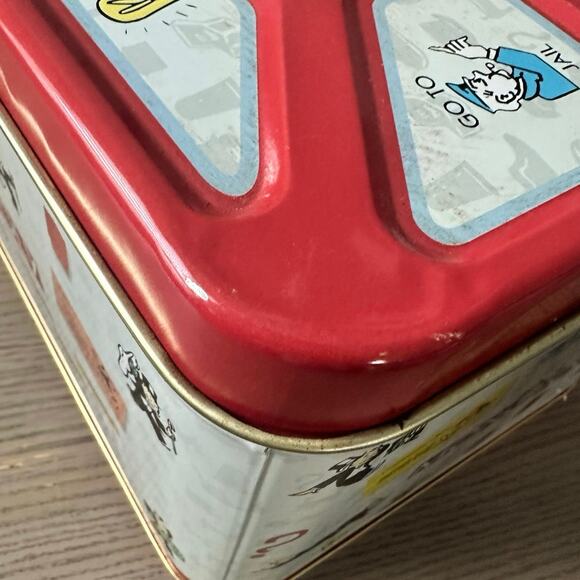 Extremely Rare Hasbro Monopoly Popcorn Tin Toy Chest 1998 Vintage Large 13x9x7" - Picture 9 of 12